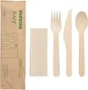 Bestecksets, Holz "pure" : Messer, Gabel, Löffel, Serviette Produktbild-Vorschau 1