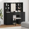 vidaXL Schminktischset mit LED 3 stk. Schwarz Eichen-Optik Produktbild-Vorschau 2