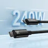 Two black USB-C cables are shown in front of large blue numbers indicating 240W. Anteprima dell’immagine prodotto