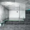 110x200cm Walk in Duschwand+40x200cm Flipper Panel + 140cm Produktbild-Vorschau 4