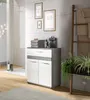 Blake Badschrank 1 Schublade 2 Türen weiß Hochglanz, grau. Produktbild-Vorschau 6