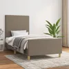 Bettgestell ohne Matratze Taupe 90x190 cm Stoff Produktbild-Vorschau 2