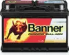 A car battery with branding and product information. Produktbild-Vorschau