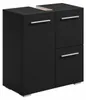 Badplaats Waschbeckenunterschrank Mars 60 x 30 cm Schwarz Produktbild-Vorschau 1