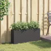 vidaXL Podwyższone łóżko z 2 przegrodami czarne 90x20x40 cm Podgląd zdjęcia produktu 3