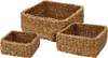 3 Körbe Aufbewahrungskörbe Seegras Korb Dekokorb braun Produktbild-Vorschau 1