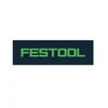 A dark blue rectangle with the word FESTOOL in bright green text. Voir les images du produit