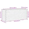 Pflanzkübel Weiß 110x40x49,5 cm Massivholz Kiefer Produktbild-Vorschau 9