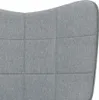 vidaXL Relaxační křeslo s taburetem Světle šedá tkanina Náhled obrázku produktu 8
