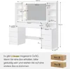 KIMENICH Schminktisch mit Spiegel und Steckdosen, LED Mit 7 Produktbild-Vorschau 7
