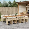 11-tlg. Garten-Essgruppe mit Kissen Beige Poly Rattan Produktbild-Vorschau 2
