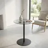 Metall bijzettafeltje rond met glazen blad - 53 x 35 cm - Productafbeelding-voorbeeld 7