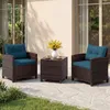 COSTWAY Gartenmöbel Set Polyrattan, 3-tlg. Balkonmöbel Set Produktbild-Vorschau 2