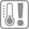 A graphic icon representing a thermometer with an exclamation mark, likely indicating a temperature warning or alert. Podgląd zdjęcia produktu
