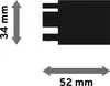 A diagram showing the dimensions of a black product. Produktbild-Vorschau