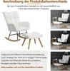 okwish Schaukelstuhl Sessel mit Fußhocker, Metallgestell Produktbild-Vorschau 3