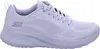 A side view of a gray Skechers Bobs Sport Squad Chaos women's training shoe. Voir les images du produit