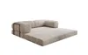3-Sitzer Oscar Sofa mit Bettfunktion Beige Produktbild-Vorschau 3