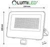 LUMILED LED Strahler Außen 100W 11000lm CCT 3000K 4000K Produktbild-Vorschau 7