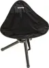 A black foldable tripod stool with a triangular seat. Produktbild-Vorschau