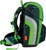 A side view of a green and dark blue backpack. Anteprima dell’immagine prodotto