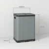 HOMCOM Odpadkový kôš 2 x 30 l, pedálový kôš s vekom, Náhľad obrázku produktu 3