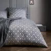 Fleuresse Black Premium Mako-Brokat-Damast Bettwäsche grau Produktbild-Vorschau 1