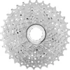 A close-up, top-down view of a bicycle cassette. Produktbild-Vorschau
