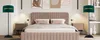 A bedroom scene featuring a bed, nightstands, and two floor lamps. Anteprima dell’immagine prodotto
