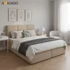 A bedroom scene with a bed, nightstand, and chair. Produktbild-Vorschau