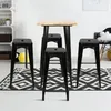 lot de 4 tabourets de bar industriels en métal Empilables Voir les images du produit 3