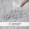 Weiche Chenille Badmatte, Rutschfest und Absorbierend, Grau Produktbild-Vorschau 4