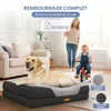 Lit orthopédique pour chien ELONEO, taille L - Noir Voir les images du produit 10