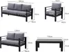 MeXo Gartenlounge-Set Gartenmöbel Set Aluminium Wetterfest Produktbild-Vorschau 7
