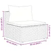 9-tlg. Garten-Sofagarnitur mit Kissen Braun Poly Rattan Produktbild-Vorschau 9