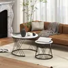 HOMCOM Couchtisch rund 2er Set Beistelltisch Produktbild-Vorschau 9