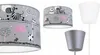 A collage of children's lampshades and lamp bases. Produktbild-Vorschau