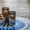 FlinQ LED-Kerzen mit beweglicher Flamme im Smoke-Glas – Produktbild-Vorschau 2