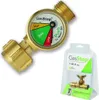 A gas level indicator and its packaging are shown against a white background. Produktbild-Vorschau