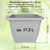 MePla - Set - Pflanzkübel Quadrat 33x33 + Untersetzer 28x28 Produktbild-Vorschau 2
