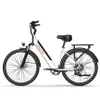 A white electric bicycle is shown against a white background. Produktbild-Vorschau
