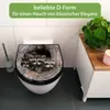 WC Sitz D-Form Schwarz mit Absenkautomatik Motiv Drei Produktbild-Vorschau 2