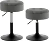 Two gray bar stools with adjustable height and black bases are shown against a white background. Produktbild-Vorschau