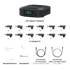 A product shot of a power bank with various accessories and adapters. Produktbild-Vorschau