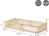 ML-Design Kinderbett 90x200 cm Natur Bodenbett für Kinder Produktbild-Vorschau 6