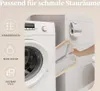 A laundry basket is being placed next to a washing machine in a bathroom setting. Náhľad obrázku produktu