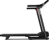 A black treadmill shown from the side against a white background. Produktbild-Vorschau