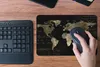 MuchoWow® Mauspad Mousepad Weltkarte - Gold - Vintage 27x18 Produktbild-Vorschau 4