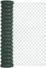 A roll of green chain-link fence on a white background. Produktbild-Vorschau