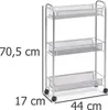 Zeller-Troll Universalregal, Metall, 44x17x70,5 cm, grau Produktbild-Vorschau 3